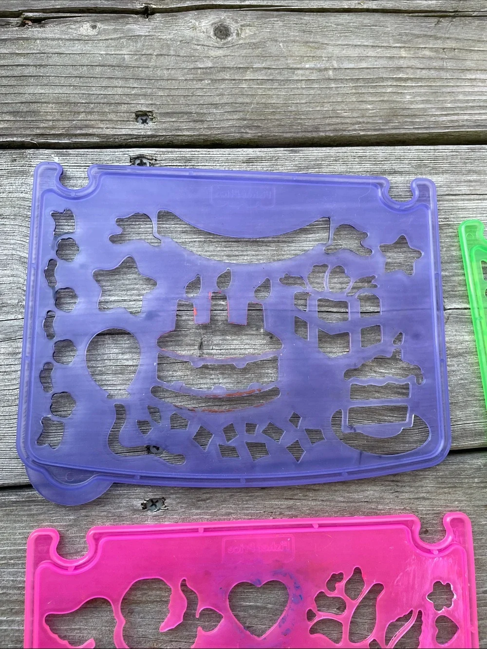 VNT 1995 Fisher-Price Fun Art Stencil Book Holiday Caddy
